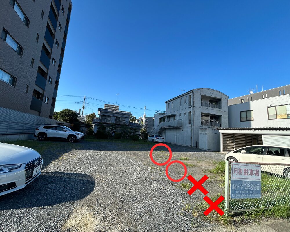 茨城県水戸市白梅のタイ古式マッサージ・リラックの駐車場案内